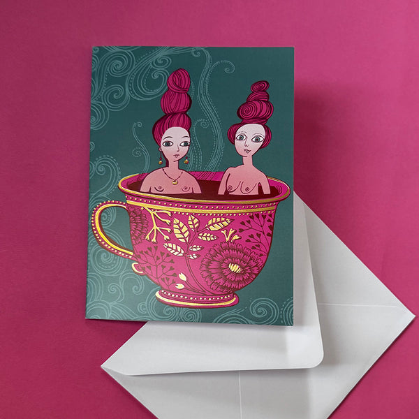 Tea Cup Ladies Card