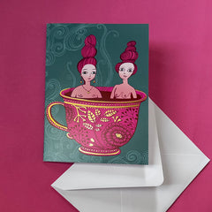 Tea Cup Ladies Card