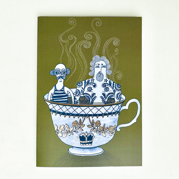Tea Cup Gentlemen Card