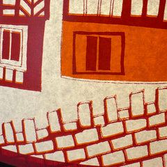 Tudor Village Lampshade (pendant) Orange SECOND