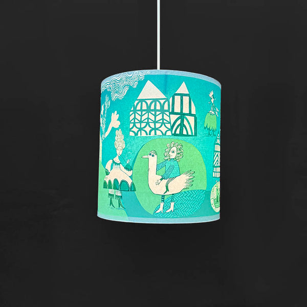 Tudor Garden lampshade Turquoise Second