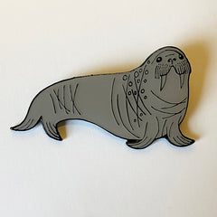 Enamel walrus badge