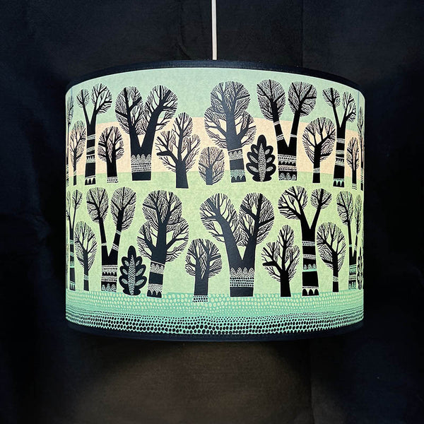 Large Winter Trees Lampshade Spearmint SECOND (pendant)
