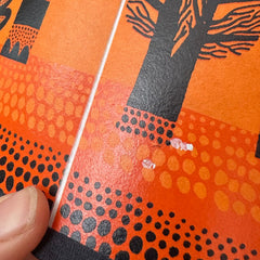 Winter Trees Lampshade Regular Orange SECOND (pendant)