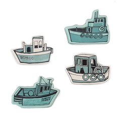 Set of Fridge Magnets: Boats