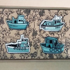 Set of Fridge Magnets: Boats