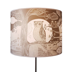 Gold owl lampshade