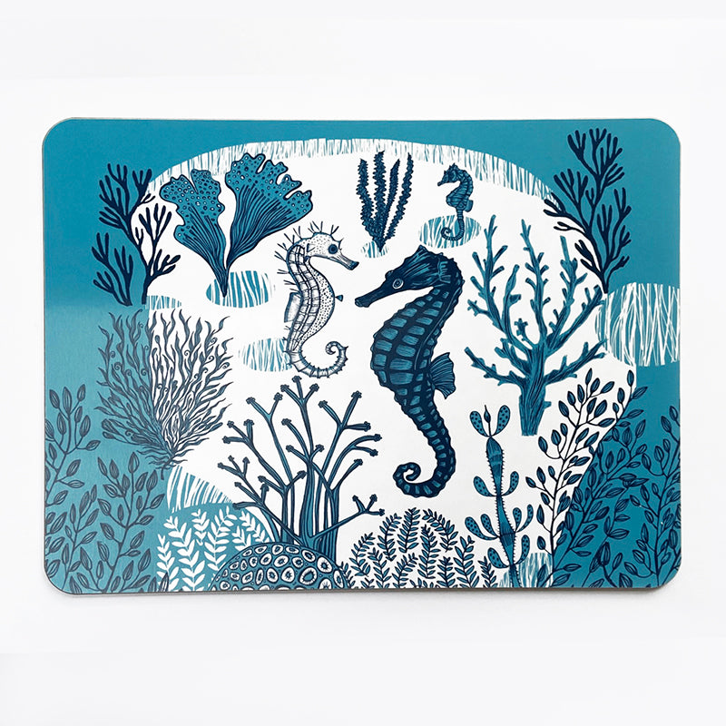 Seahorse large table mat