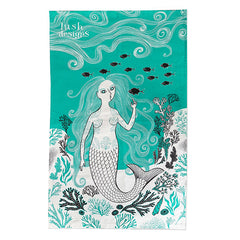 Lush Designs Mermaid print tea towel