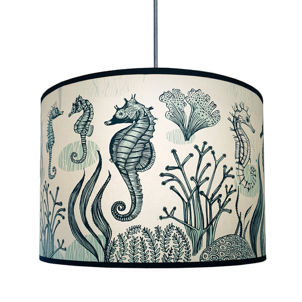 Seahorse Lampshade - Blue