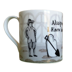 Lush designs Hamlet mug back view of Horatio and grave
