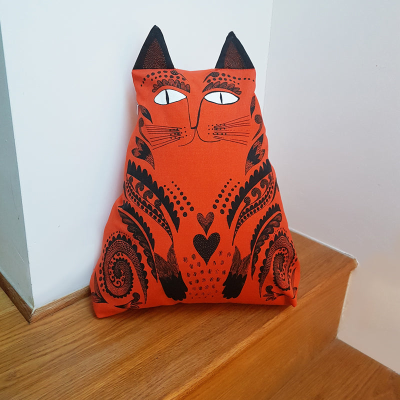Kitty Cushion orange Lush Designs