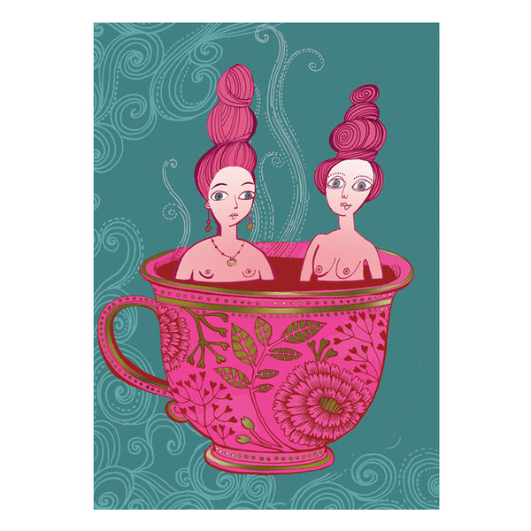 Tea Cup Ladies Card
