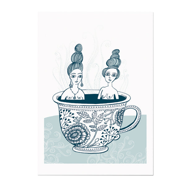 Teacup Ladies Print