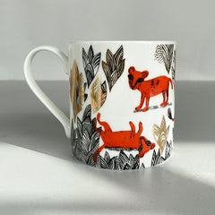 mug with print of lion cubs