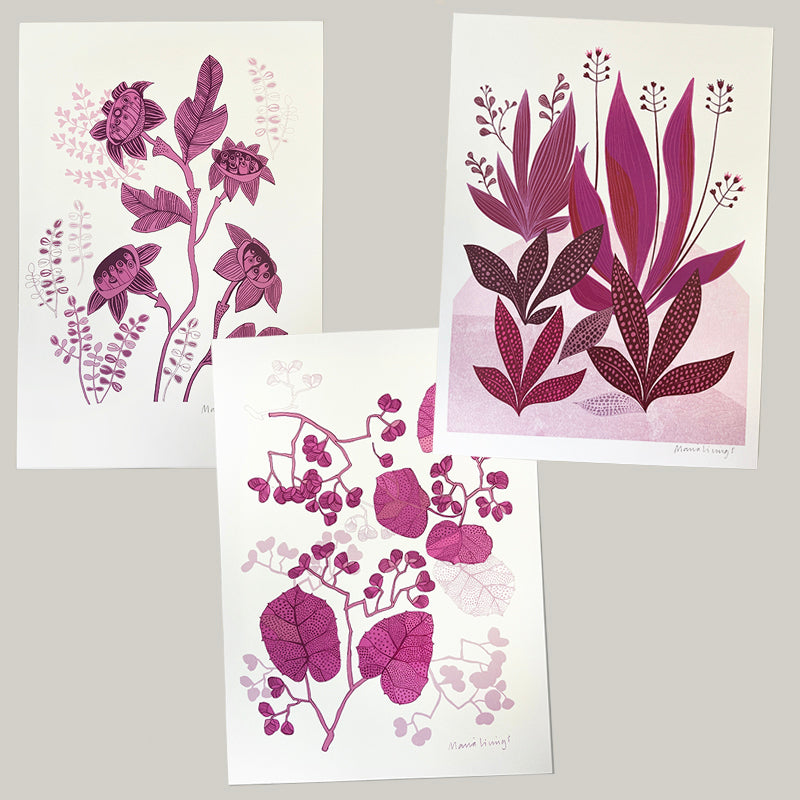 Set of 3 of Flower Prints