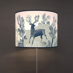 Stag Lampshade - Blue