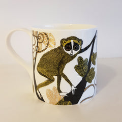 Lush Designs mug with slender Loris print