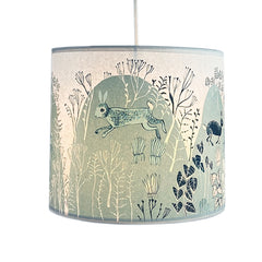 Rabbit lampshade teal