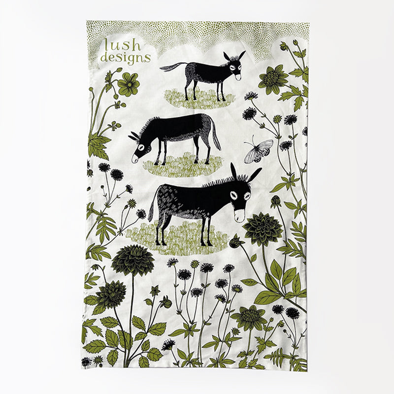 Lush Designs Donkey print tea towel
