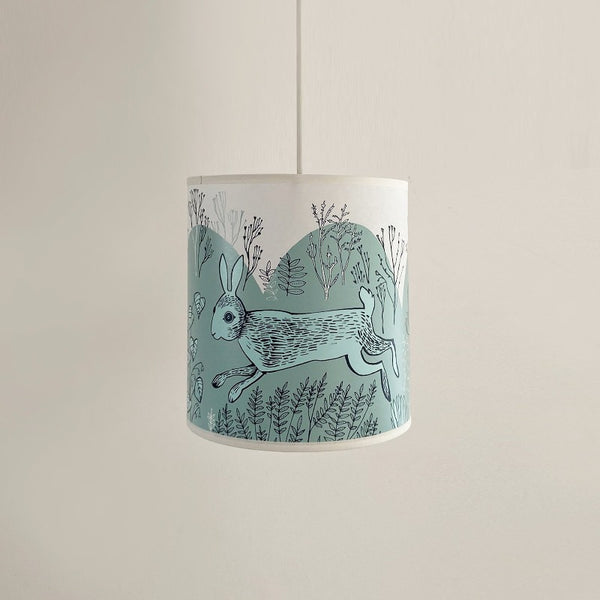 Smaller Rabbit lampshade Blue
