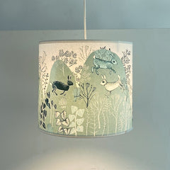 Rabbit lampshade soft blue