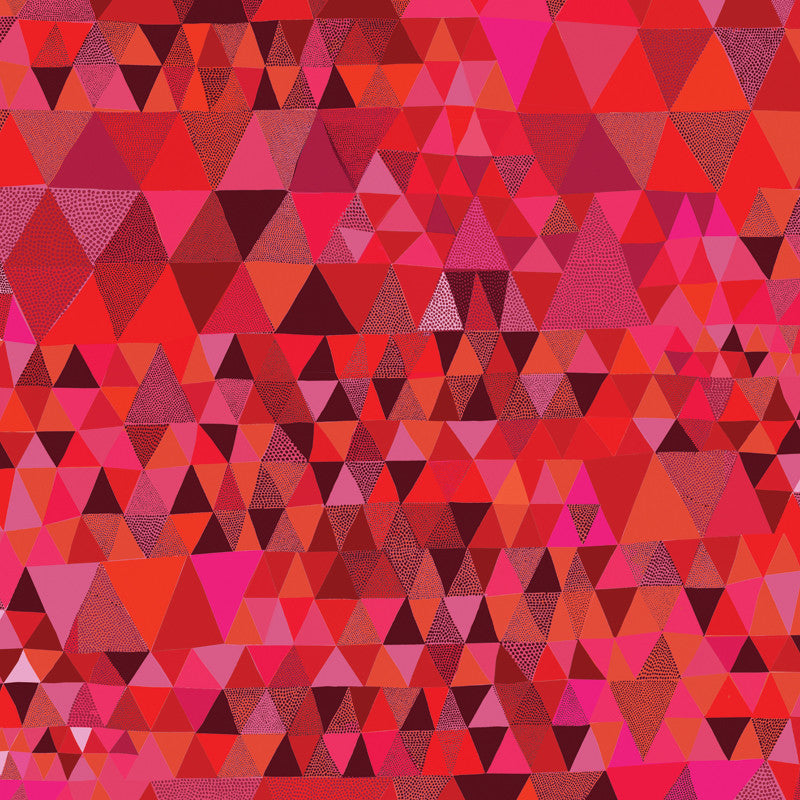 lush Designs red and pink triangle print wrapping paper