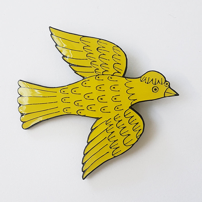 Lush Designs bird-shaped enamel brooch